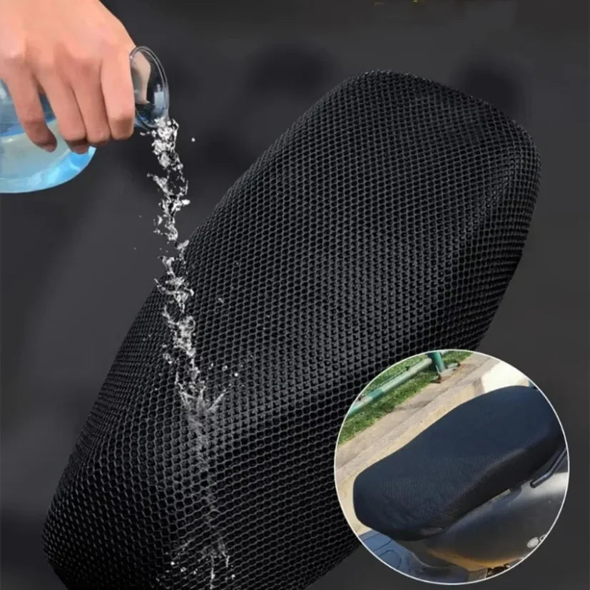 Sommer Cool 3D Mesh Motorrad Sitzbezug Atmungsaktive Roller Sitzbezüge Kissen Anti-Rutsch-bezug Grid Schutz pad