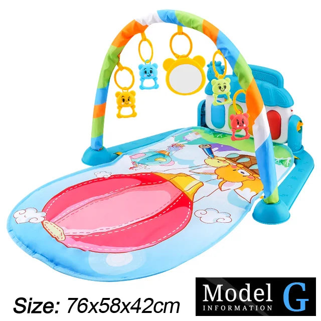 Baby Fitness Stand Music Play Gym Activity Toy Newborn Piano Crawling Blanket Pedal Play Pad Early Education 0-36 Months Gifts