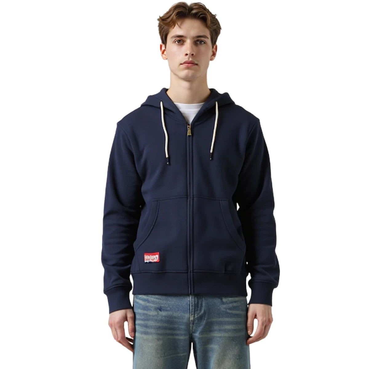 Einfarbige Hoodie Männer Mode Reiß verschluss Langarm übergroße Jacke Mantel Harajuku Gothic Kapuze Sweatshirt y2k Teen bp20933