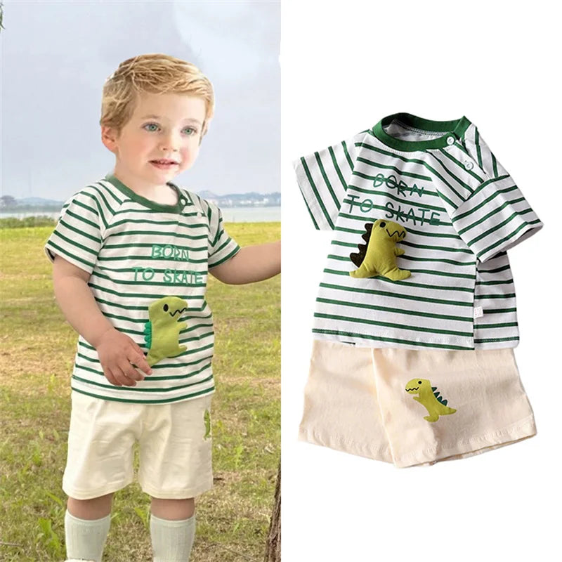 Kinder Kleidung Set Baby Jungen/Mädchen T-Shirt + Shorts Sommer Kleidung Baumwolle Cartoon Casual Jungen Trainingsanzug Kinder Baby Kleidung set