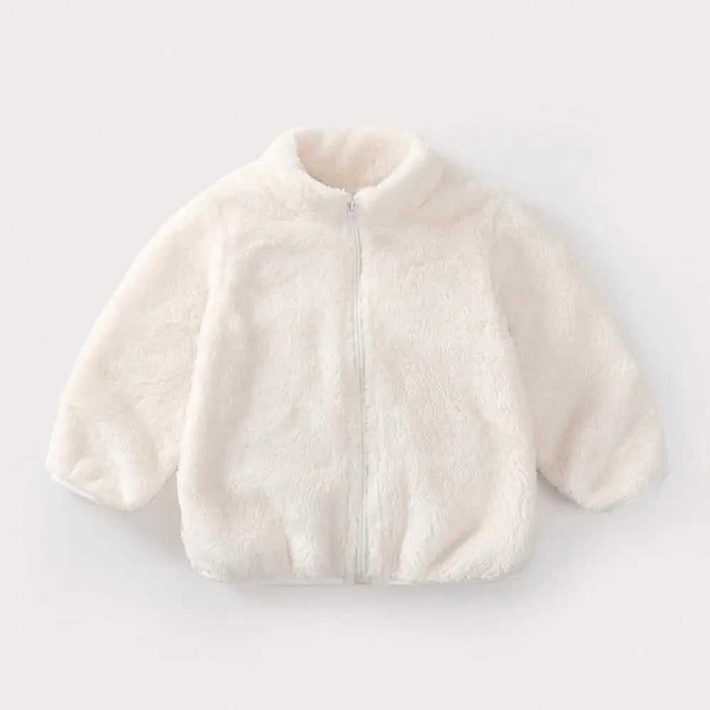 Einfarbig Mode Kinder Plüsch Mantel Herbst Winter Warme Baby Mädchen Junge Casual Jacke Mantel Kinder Kleidung Kleinkind Oberbekleidung
