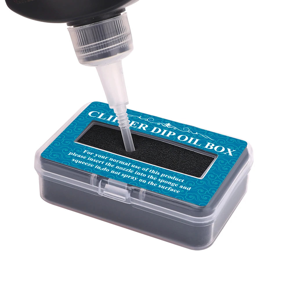 Lubricant Clipper Oil Box For Hair Blade Oil Blade Rust Prevention Protection Repair Electric Push Barbershop Oil Storage Box