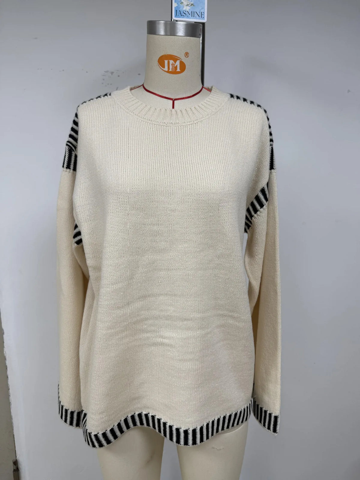 Strickwaren Damen Kleidung Sueter Roupas Femininas Damen Winter Strickpullover Rundhalsausschnitt Lose Lange Ärmel Herbst Mode 2025