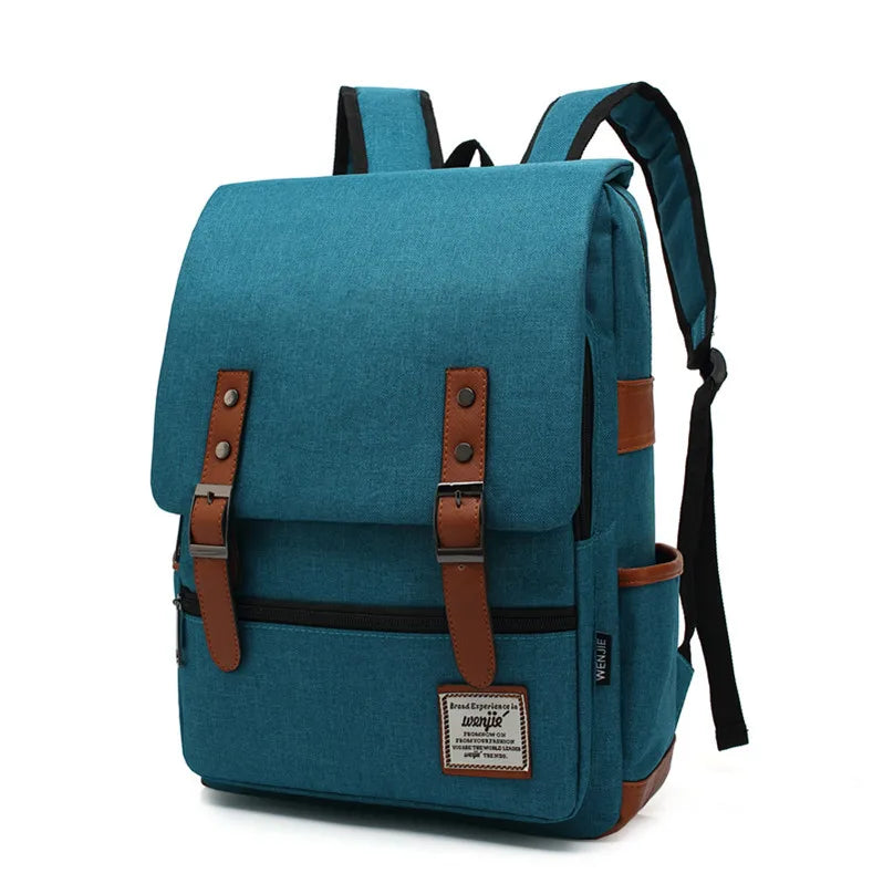 Teens Vintage Canvas Laptop Backpack