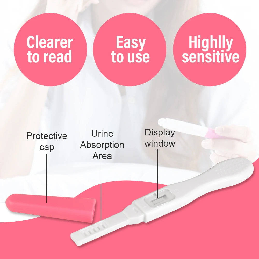Kit with Pelvifine Ovulation and Pregnancy Test Strips: 25 Ovulation Strips and 5 Pregnancy Test Sticks – Accurate Fertility Tracker