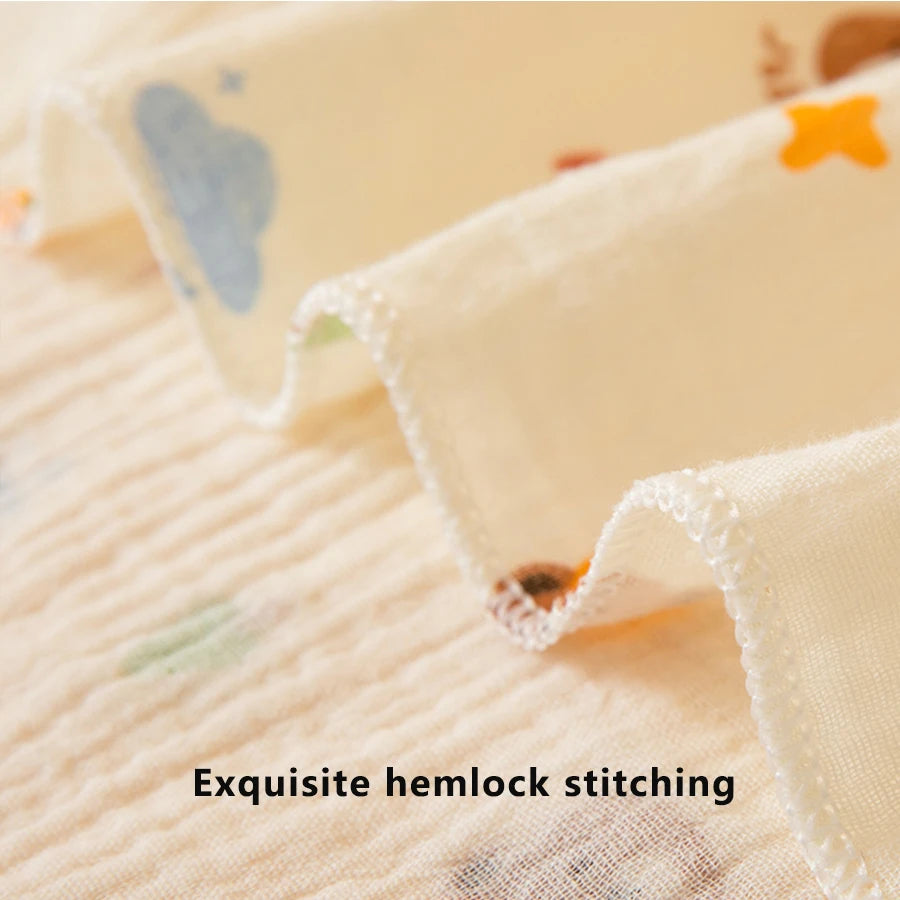 1 Stück doppellagige Wickeldecke für Babys, weich und atmungsaktiv, mit niedlichen Mustern, multifunktionale Wickeldecke für Neugeborene, Babydecke, Baby-Wickelunterlage, geeignet für alle Jahreszeiten