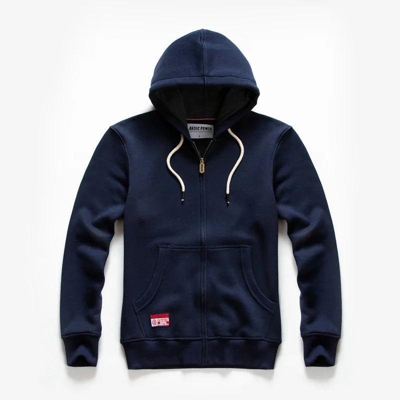 Einfarbige Hoodie Männer Mode Reiß verschluss Langarm übergroße Jacke Mantel Harajuku Gothic Kapuze Sweatshirt y2k Teen bp20933