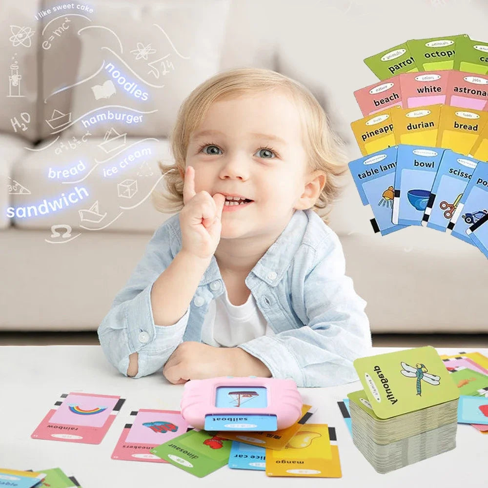 Lernkarte für die frühe Bildung, Lernspielzeug, sprechende Lernkarten für Kinder im Vorschulalter, Englisch, elektronisches Hörbuch, Maschine, Geschenk