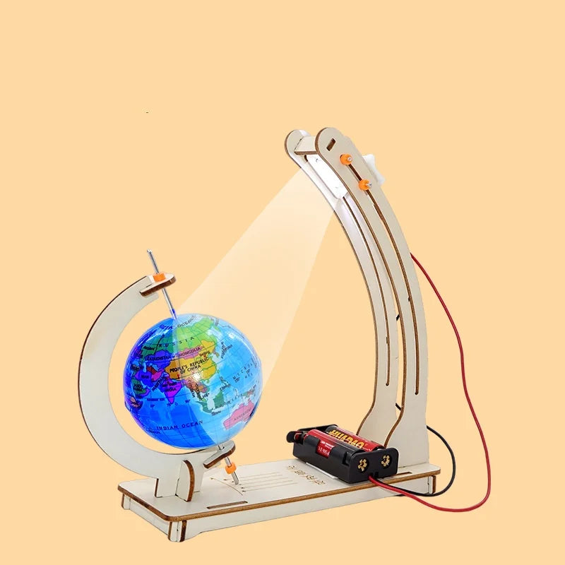 DIY Erde Modell Tag Nacht Zyklus Wissenschaft Kit STEM Pädagogische Globus Spielzeug für Kinder Klassenzimmer Physik Lernen Holz Handgemachte Spielzeug