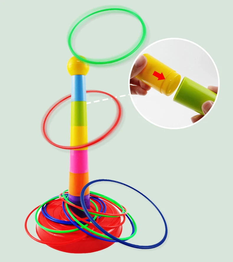Kinder-Wurfring-Spielring-Stapelspielzeugspaß für Eltern-Kind-Interaktionskreis im Innen- und Außenbereich Früherziehungsgeschenk