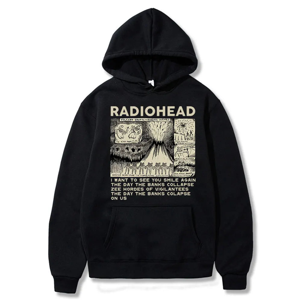 Vintage Rock Band Radiohead Hoodie Hip Hop Alles Musik Album Drucken Sweatshirt Harajuku Streetwear Oversize Hoodies Teens