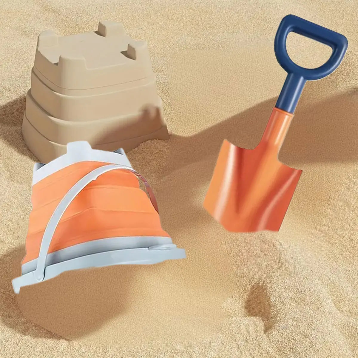 1/2PCS Kinder Strand Schaufel oder mit Klapp Eimer Kind Sand Spitzen Spielzeug Spielen Im Freien Wasser/Schnee spiel Sommer Winter Geschenk