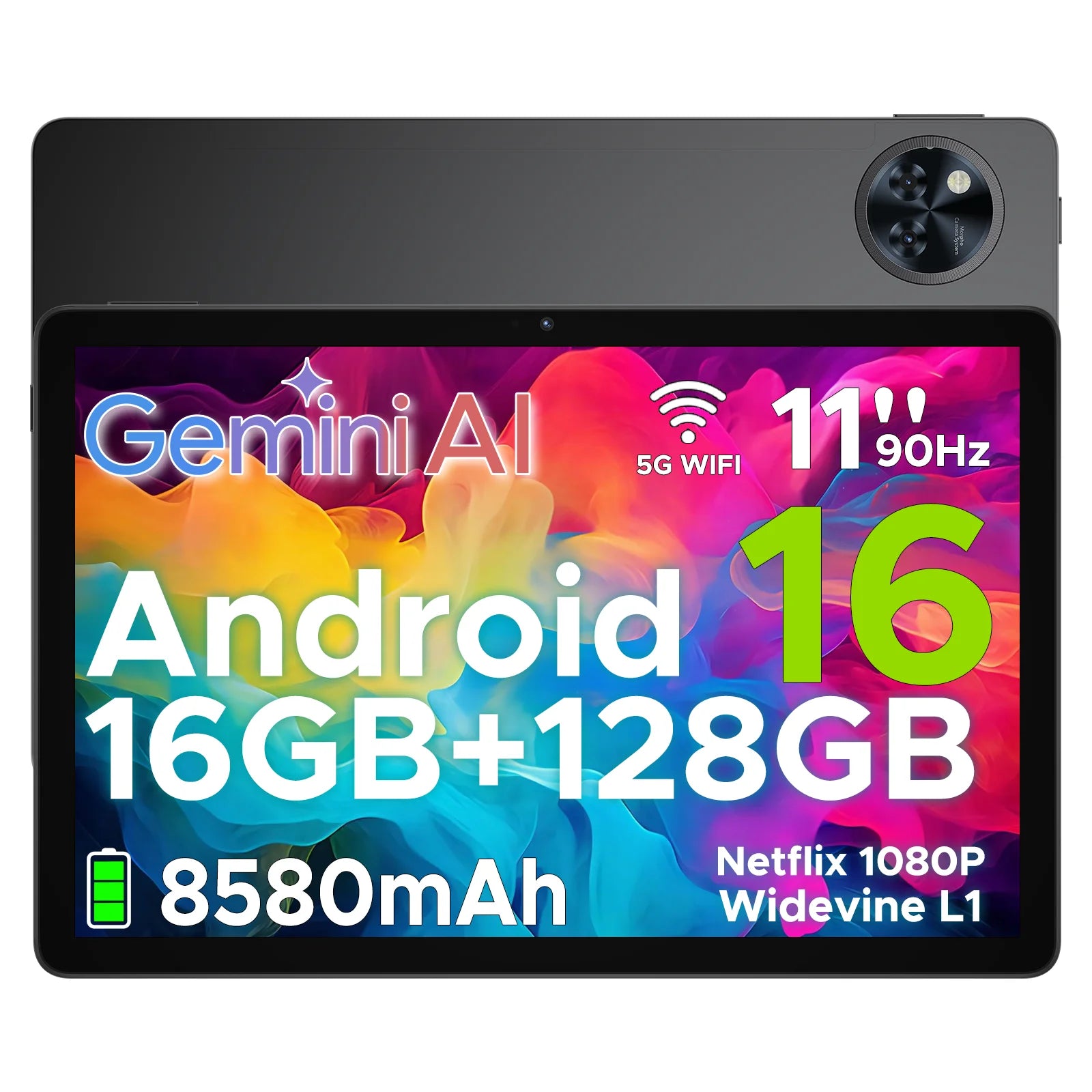 DOOGEE U11 Tablet 11" Ultra-klares 90-Hz-Display 16 GB 128 GB 8580 mAh Akku Unisoc T7200 Dual-Lautsprecher Widevine L1 Android 16