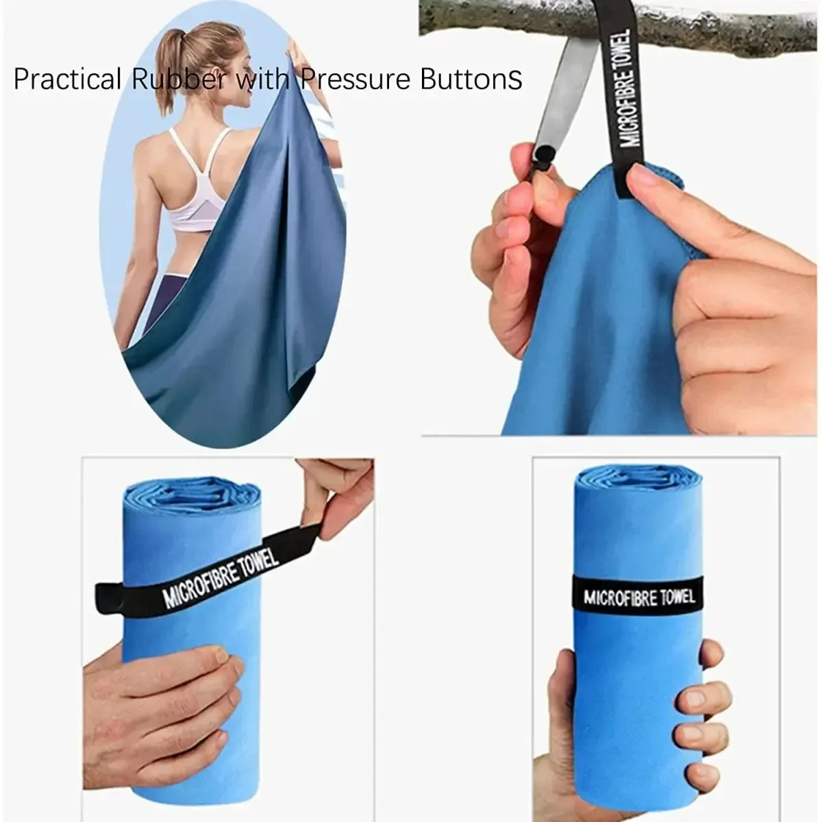 Ultra-Saugfähiges Mikrofaser-Handtuch für Sport & Outdoor-Aktivitäten - Schnelltrocknend, Kompakt
