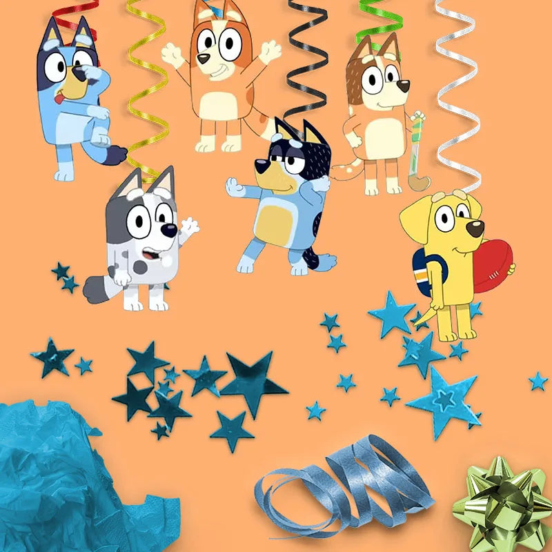 Bluey & Bingo Spiral Party Decorations