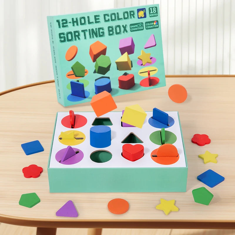3D-Holz-Geometrie-Form-Spielzeug