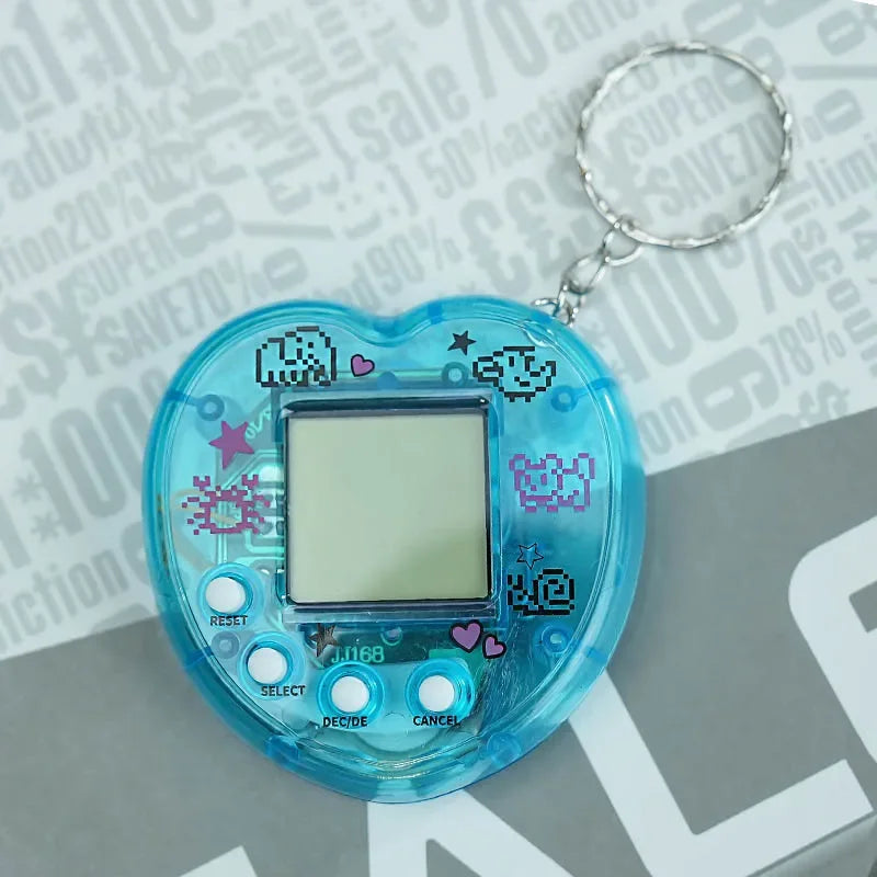 Elektronisches Tamagotchi-Spielzeug als Schlüsselanhänger in Russisch, Original, Deutsch, Spanisch, Polnisch – Elektronische Tiere für Kinder, Spielzeug für Jungen, Pixel-Anhänger
