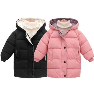 Kinder Daunen Lange Oberbekleidung Winter Herbst Teen Baumwolle Kleidung Jungen Mädchen Baumwolle Gefütterte Parka Mäntel Große Kinder Verdicken Warme jacke