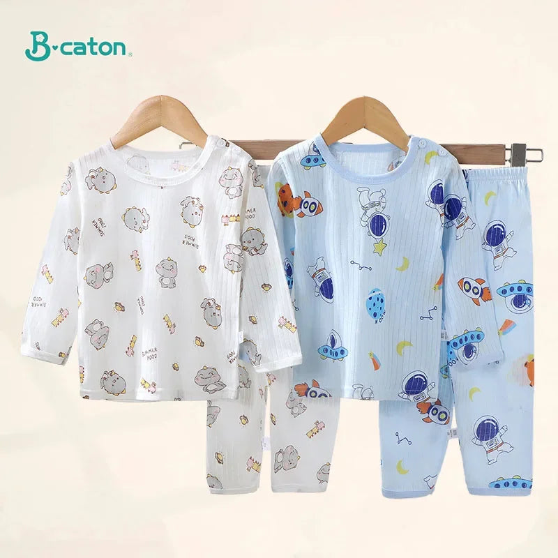 Baumwolle Kinder Kleidung Kinder Pyjama Sets Hause Nachtwäsche kinder Kleidung Junge Mädchen Herbst winter T-shirt Tops Hosen Anzüge