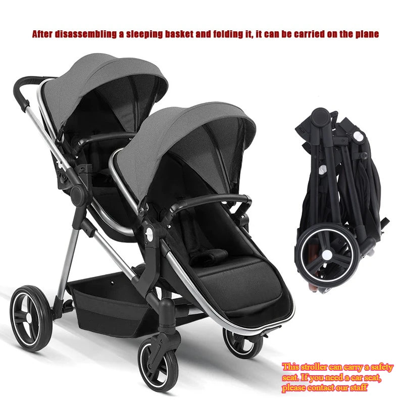 Ein faltbarer, multifunktionaler Kinderwagen, der auf einem Flugzeug getragen werden kann. Es kann in ein leichtes Babyrad zerlegt werden.