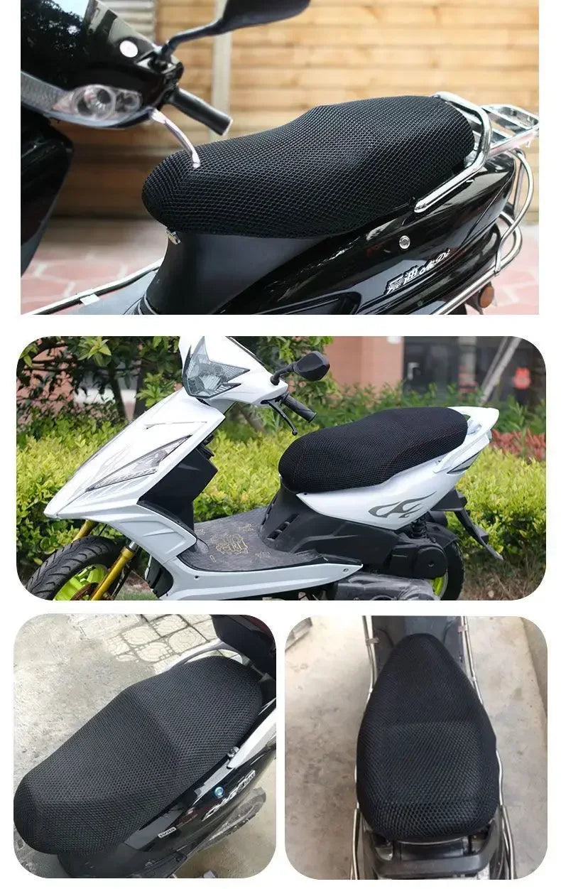 Sommer Cool 3D Mesh Motorrad Sitzbezug Atmungsaktive Roller Sitzbezüge Kissen Anti-Rutsch-bezug Grid Schutz pad