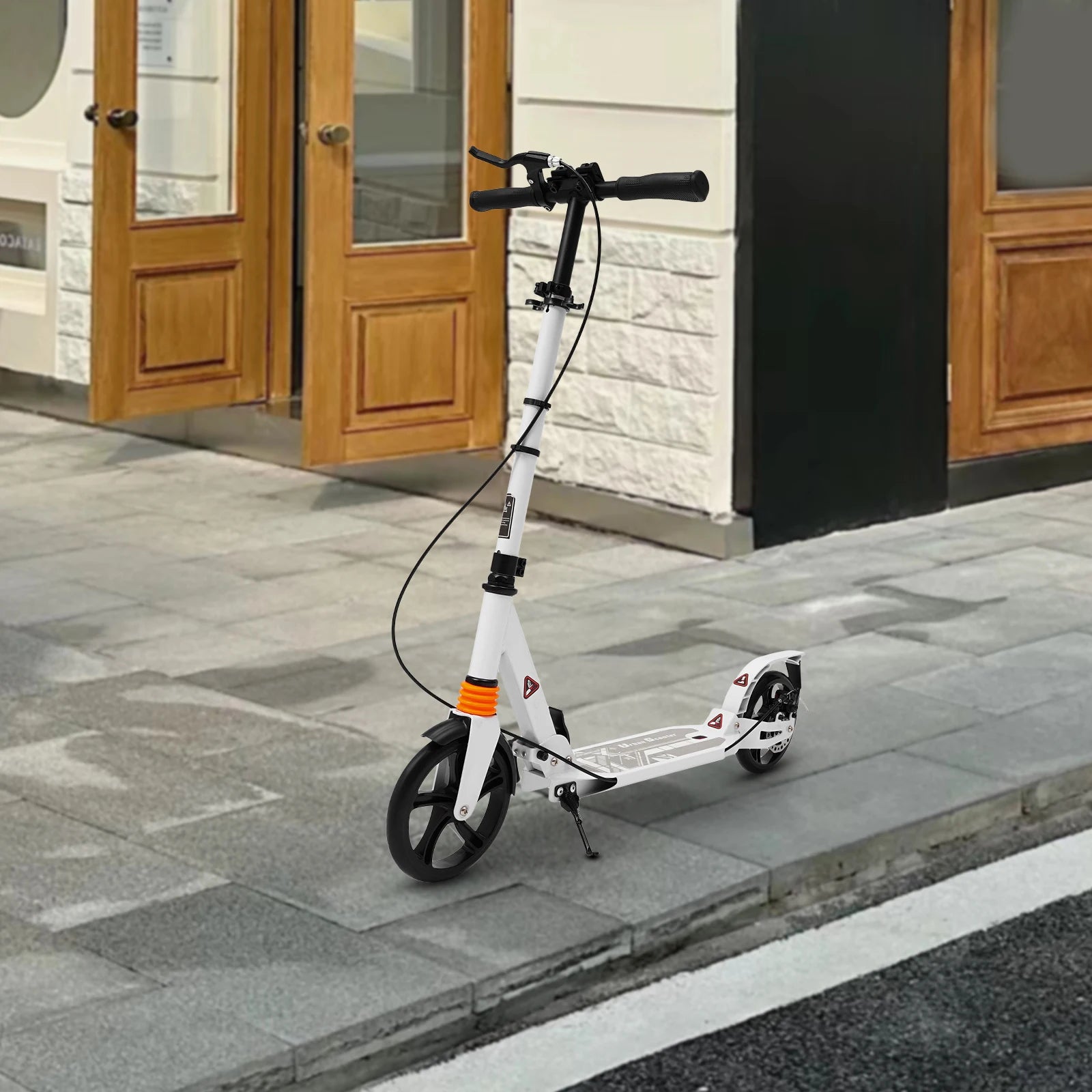 Faltbarer Roller für Erwachsene, höhenverstellbar, mit Scheibenbremse, 100 kg Tragfähigkeit für Studenten, Jugendliche und Erwachsene