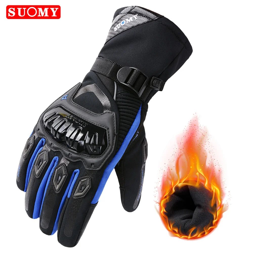 SUOMY Winter Warme Damen Rosa Motorradhandschuhe 100% Wasserdicht Lady Teens Mädchen Lila Motocross Motorrad Racing Reithandschuhe