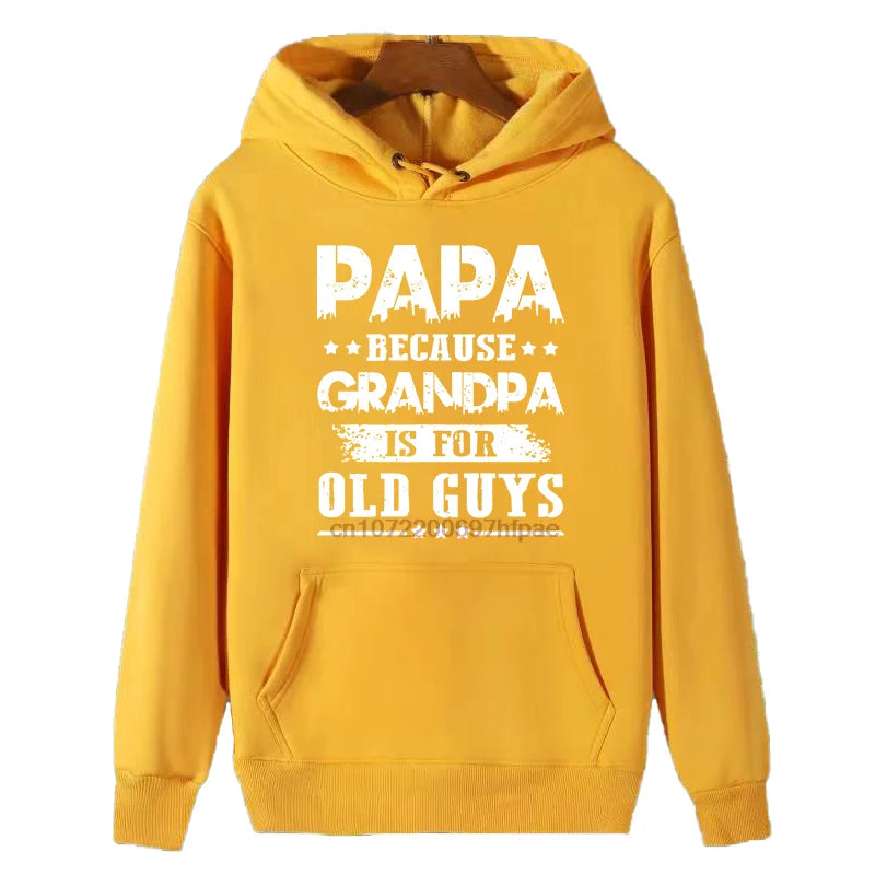 Papa, weil Opa für alte Kerle ist – Vatertagsgeschenke – Kapuzenpullover – Modische neue Sweatshirts – Dicker Pullover – Herren-Hoodie