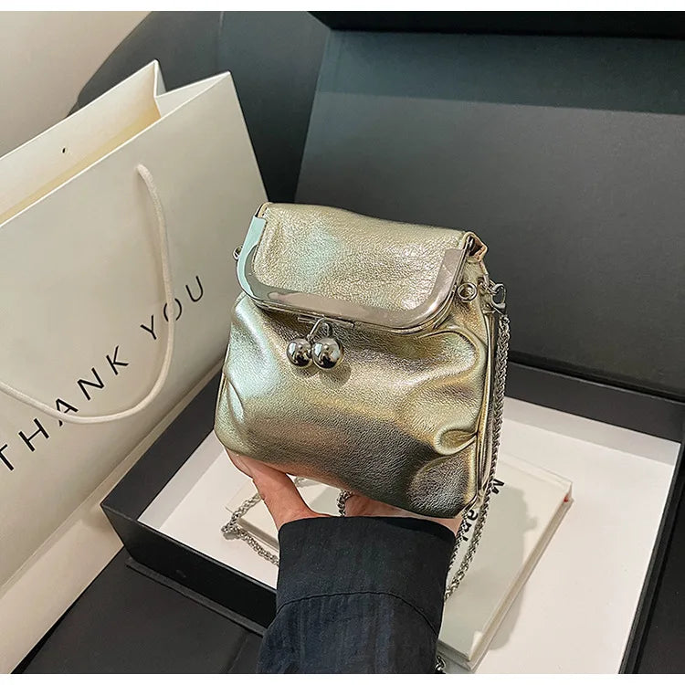 Trendy Koreanische Mode Mini Quadratische Tasche Vintage Streetwear Elegante Umhängetaschen Casual Y2k Ästhetische Schulter Handtaschen für Frauen