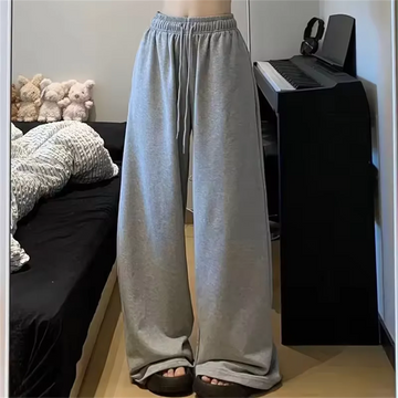 Frauen Harajuku Breite Bein Jogginghose 2025, Frühling Herbst Solide Mode Sport Hose Weibliche Casual Oversize Kleidung Dame Baggy Hosen