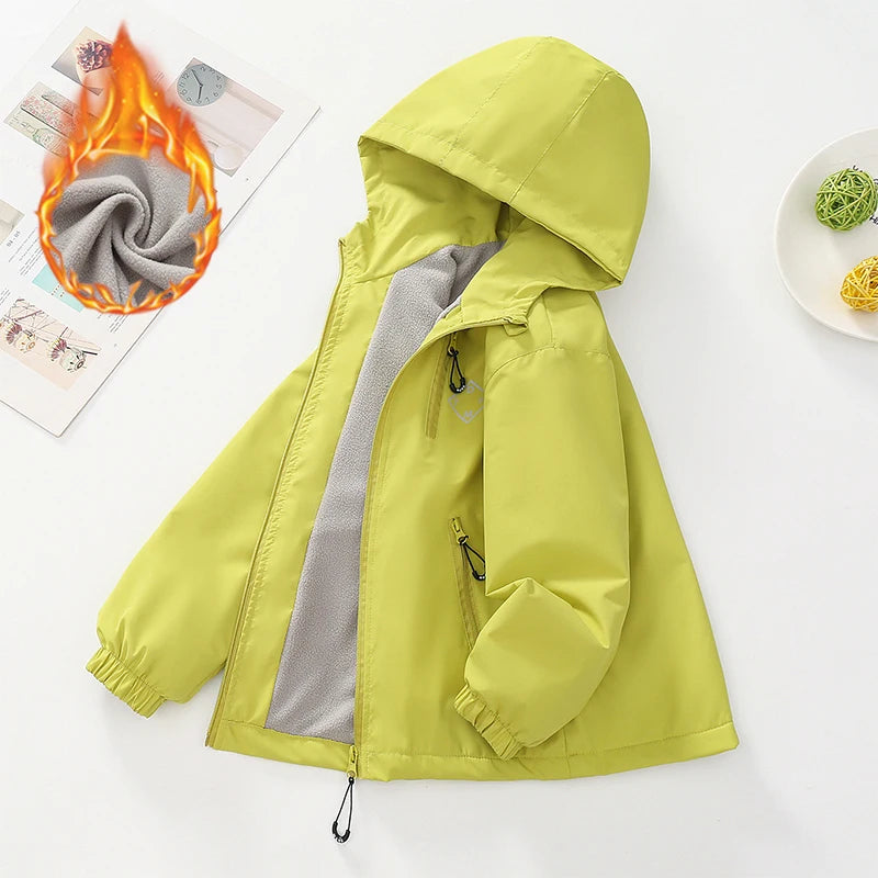Herbst Winter Teen Jungen Jacke Dicke Fleece Winddicht Warme Kapuze Sport Mantel Für 4-14 Jahre Kinder Kleidung Kinder oberbekleidung Top
