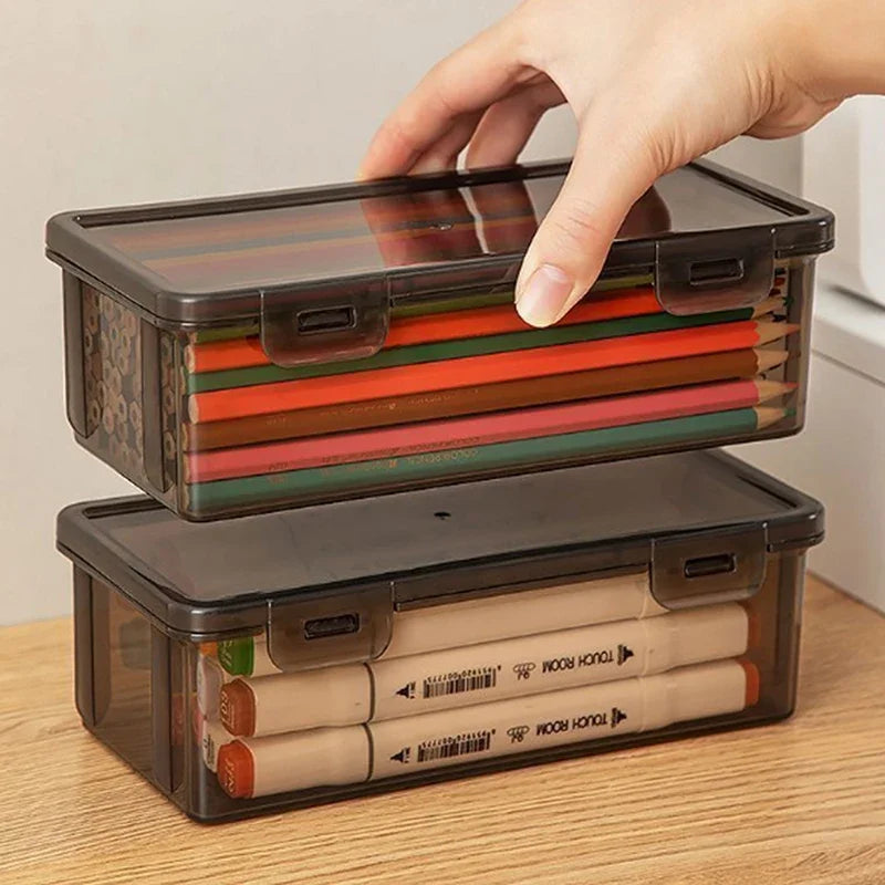 1 Stück durchscheinendes Federmäppchen, großes Fassungsvermögen, leicht, praktisch für Schulbedarf, Aufbewahrung, Stiftbox, Organizer-Box