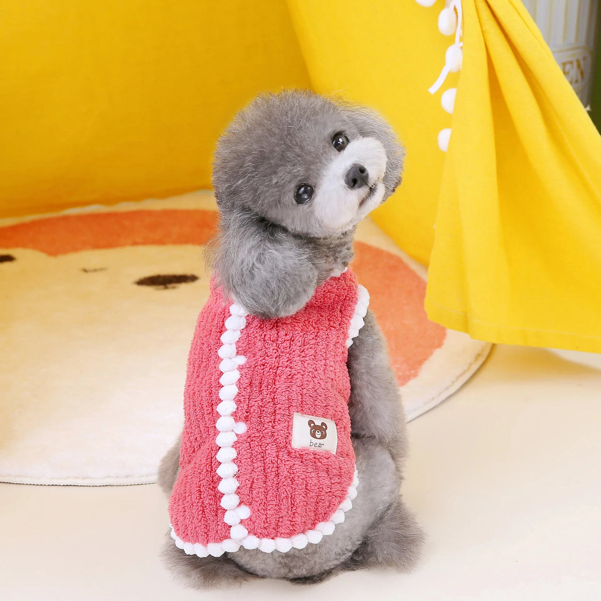 Warmer Wintermantel für Hunde, weiches Fleece, Haustierkleidung für kleine Hunde, Katzen, niedliche Welpenjacke, französische Bulldogge, Chihuahua, Yorkies-Kostüm