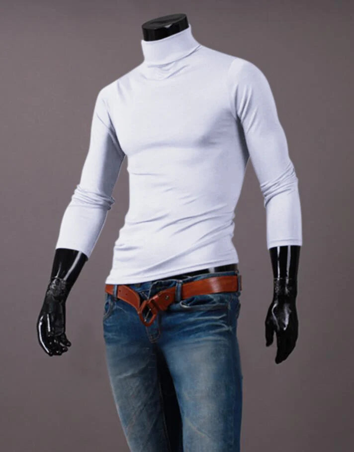 Thermo-Unterwäsche Tops Herren Winterkleidung Thermoshirt Herbst Herren Winterstrumpfhose Stehkragen Dünn Slim Fit Langarm T-Shirt