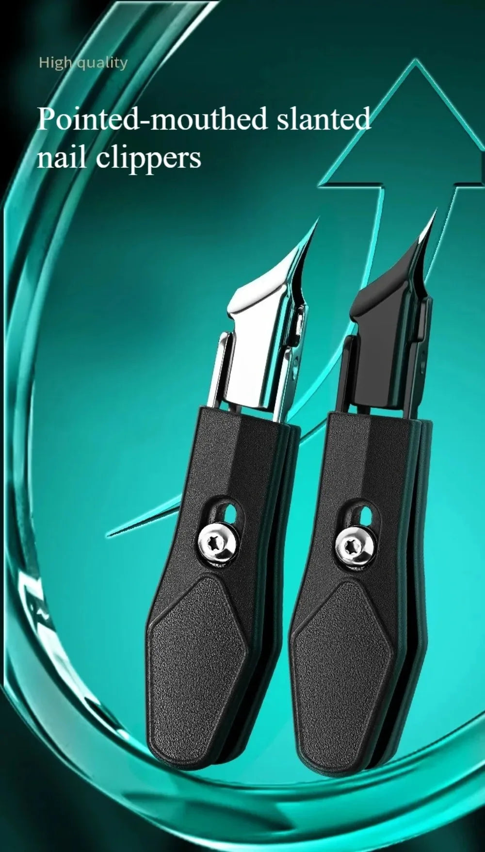 25 °   Nagelknipser mit schräger Kante, breite Öffnung, Edelstahl, professionelle Werkzeuge für eingewachsene Zehennägel, Adlerschnabel, schräge Zehennagelschneider