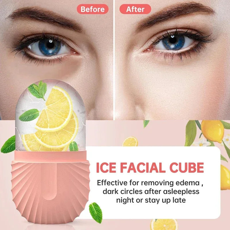 Eis Gesicht Roller Eiswürfel Schönheit Massage Silikon Eis Form Für Augen Schwellungen Eis Gesichts Roller Schrumpfen Poren