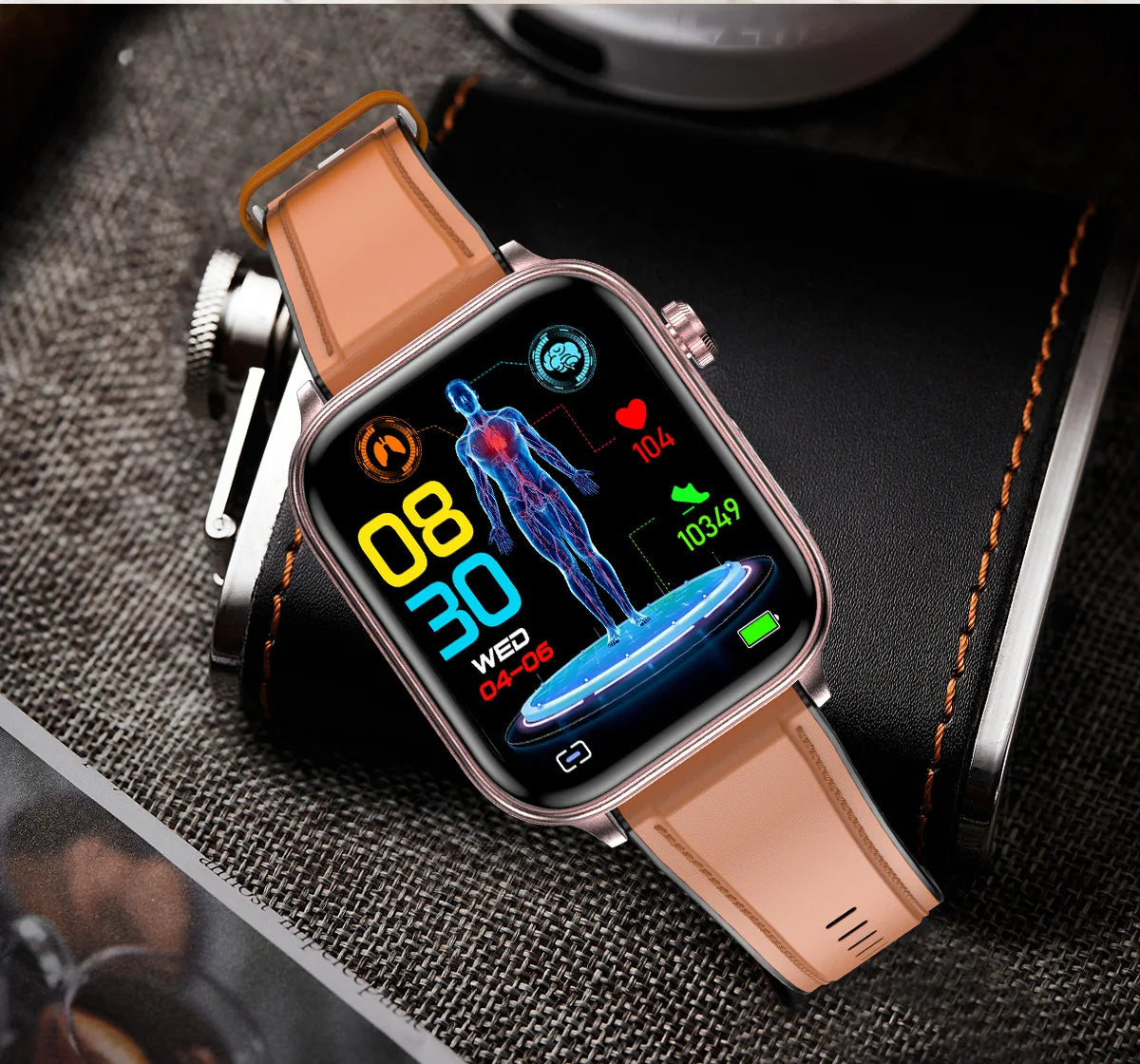 AI-Diagnosedetektor, Smartwatch für Damen, Blutfette und Harnsäure, Körpersammensetzungstest, Damen-Menstruationsgesundheits-Tracker, 2025, Neu