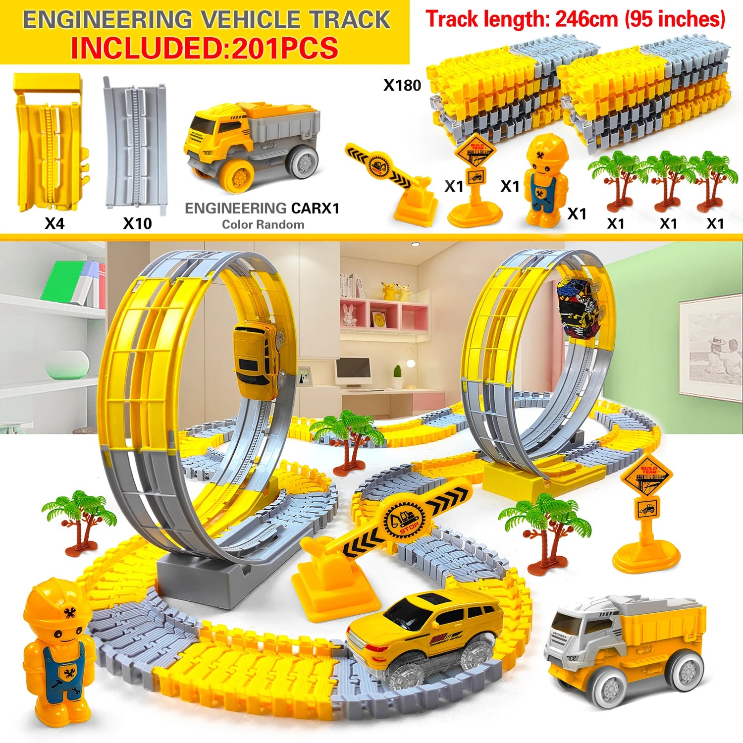 Kinder Elektrische Magische Flexible Track Spielzeug Auto Engineering Auto Kinder Pädagogisches Spielzeug Zug Spielzeug für Kinder Geburtstag Geschenk
