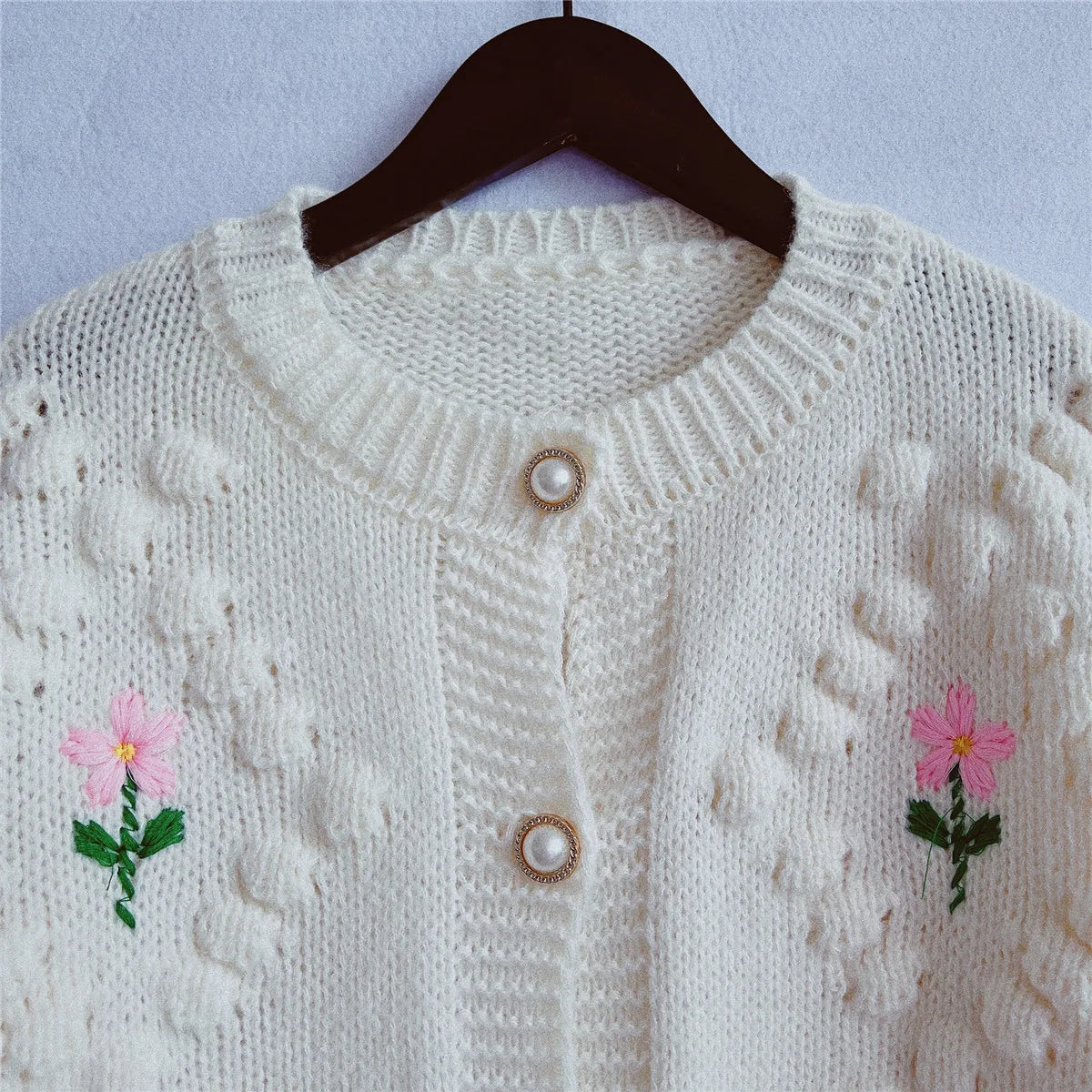 Frauen Herbst Damen Kleidung Oberbekleidung Lose einreiher Strickjacke Pullover Mit Stilvollen Verzierten Knöpfen Ropa Mujer