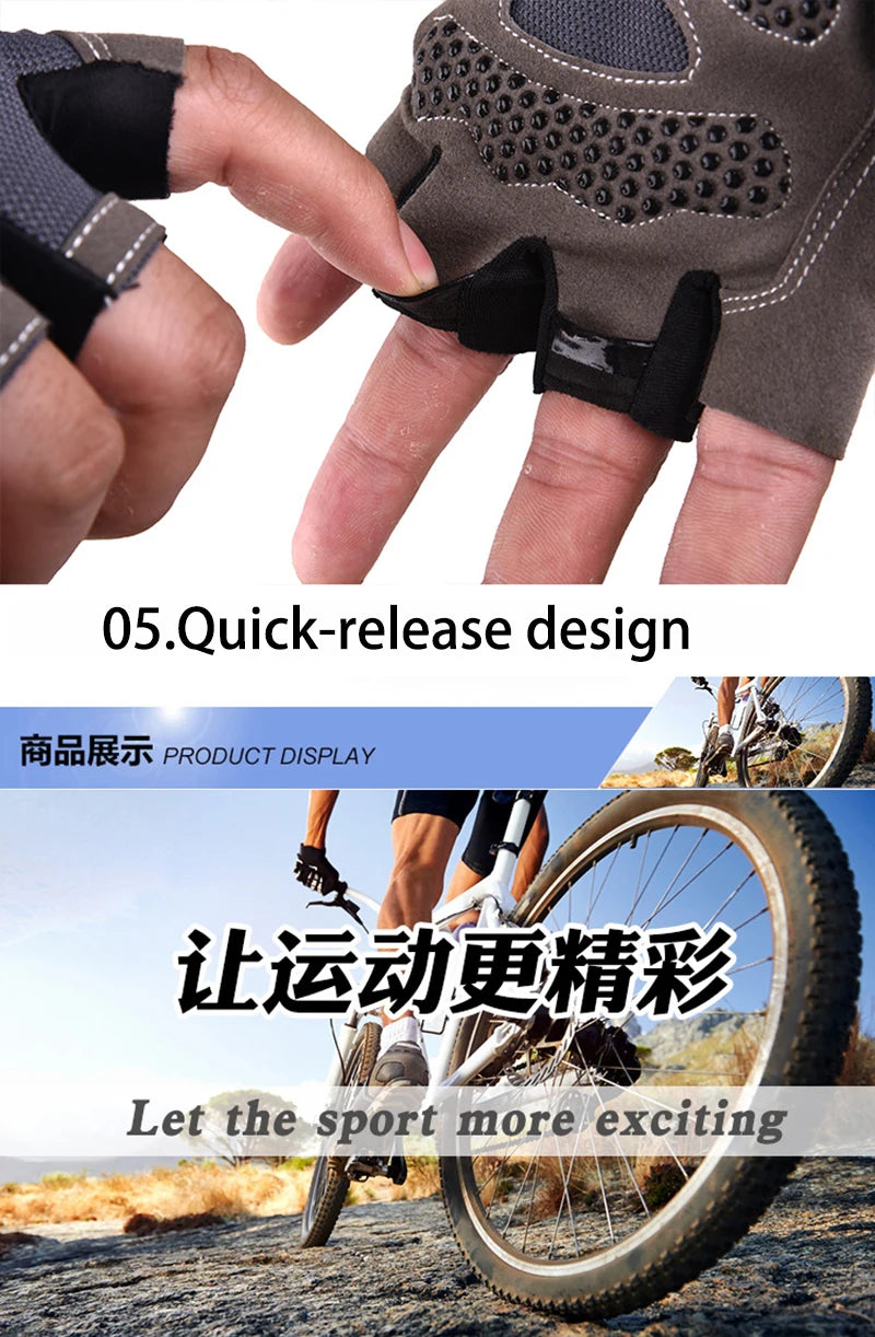 Männer Radfahren Fahrrad Handschuhe Halbe Finger Gym Handschuhe Frauen Handschuh Atmungsaktive Anti-slip Handschuh Fitness Sport Training Handschuhe