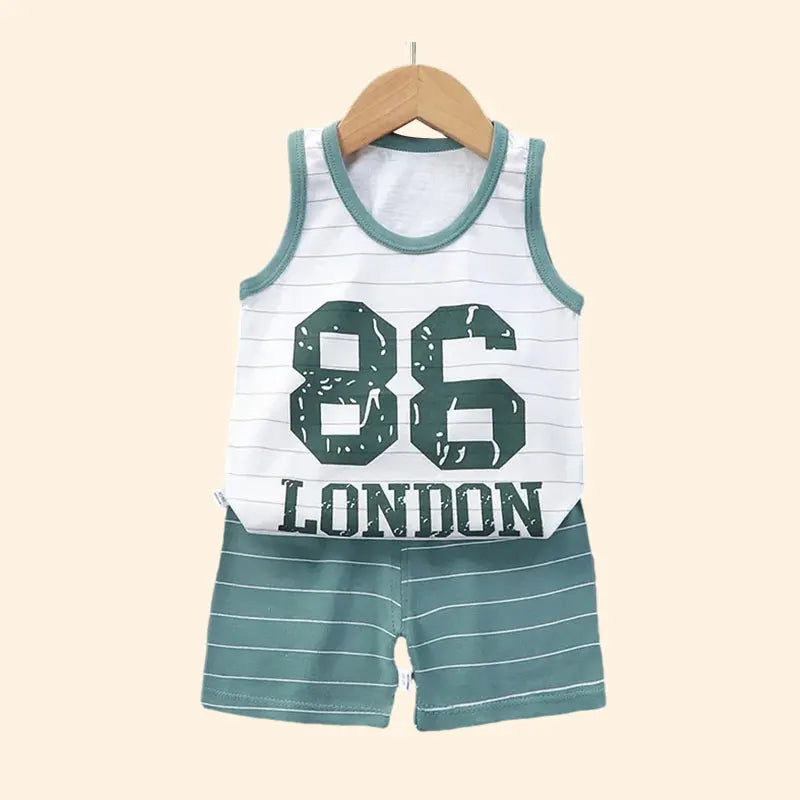 Kinder setzt Kinder kleidung Jungen Mädchen Weste Anzug Sommer Kinder kleidung Baby Baumwolle T-Shirts Shorts Tank Top ärmel los