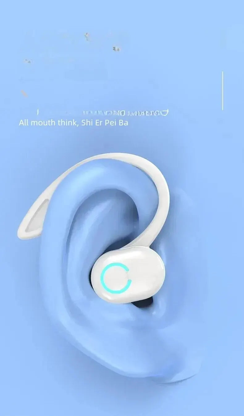 Bluetooth 5.2 Wireless Headset Einzelne Ohrbügel Ohrstöpsel Ultra Lange Akkulaufzeit Business Kopfhörer Handy Kopfhörer Ohrhörer
