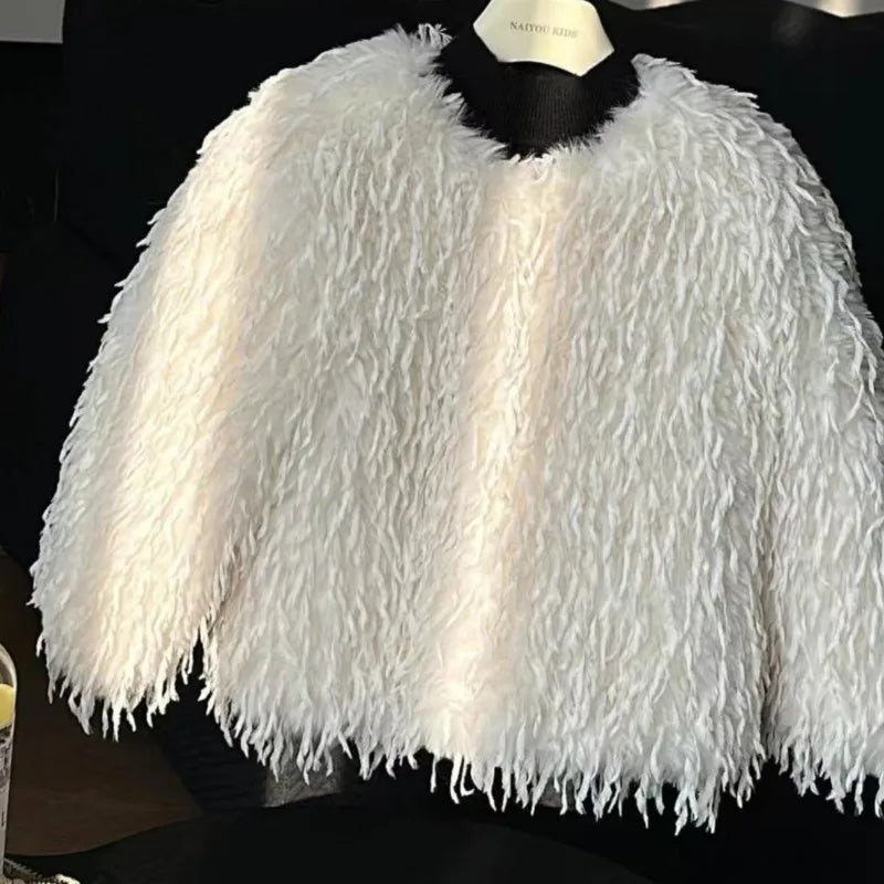 Mode Baby Mädchen Faux Pelz Jacke Dicke Outwear Infant Kleinkind Teenager Kind Winter Herbst Einfarbig Mantel Baby Kleidung 2-12Y