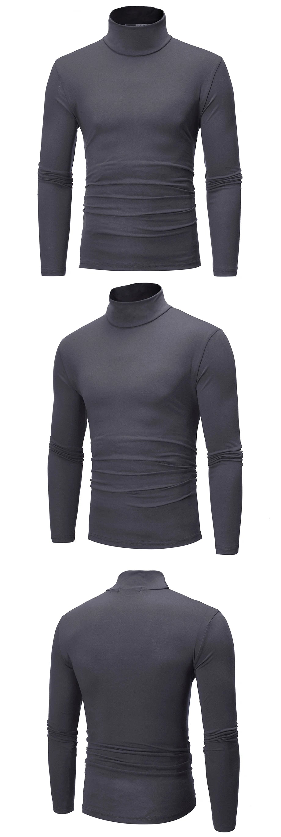Thermo-Unterwäsche Tops Herren Winterkleidung Thermoshirt Herbst Herren Winterstrumpfhose Stehkragen Dünn Slim Fit Langarm T-Shirt
