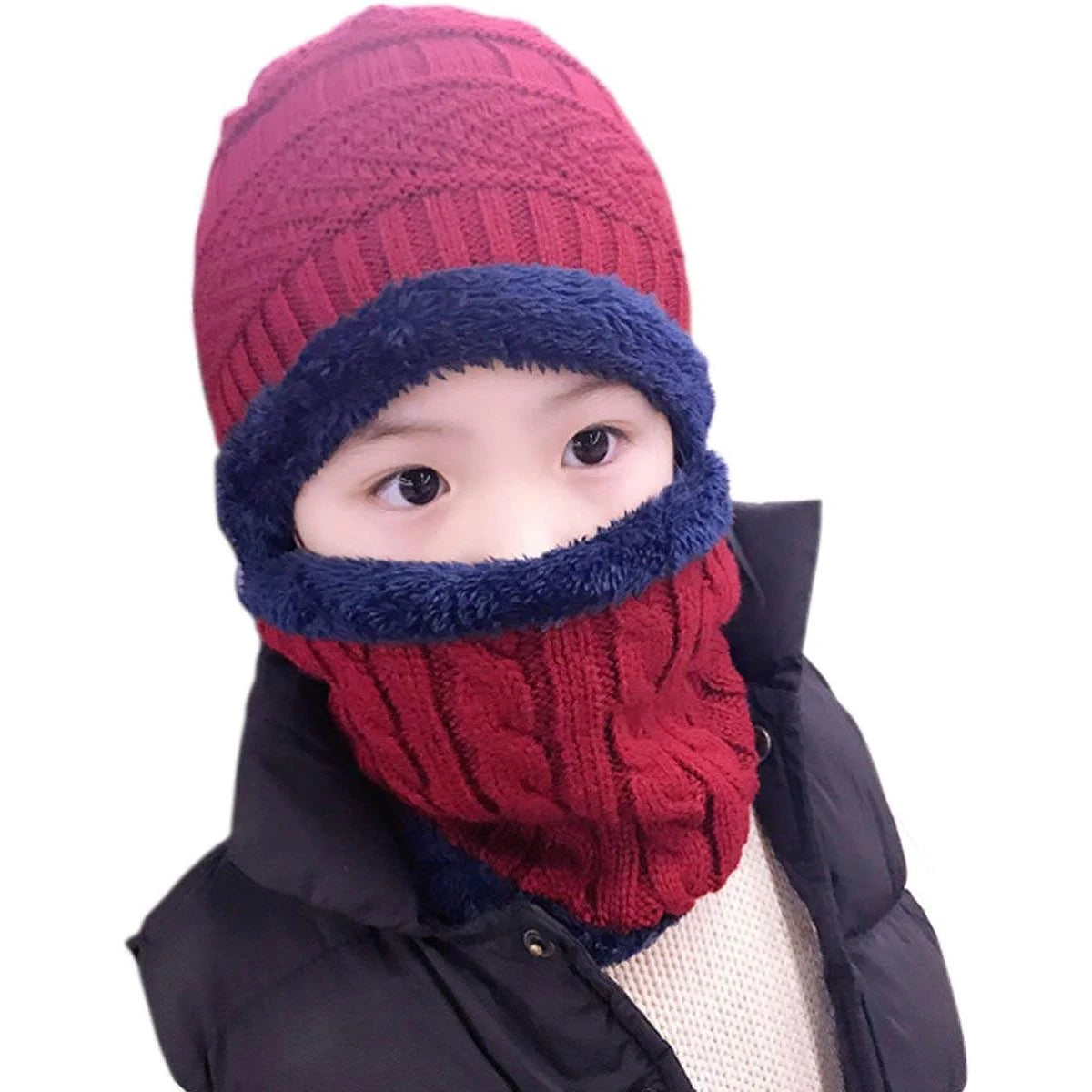 5-14 jahre Kinder Warme Gestrickte Hut Schal Set Kinder Herbst Winter Hut Weiche Gestrickte Kappe Motorhaube Infant Kinder hut Für Jungen Mädchen