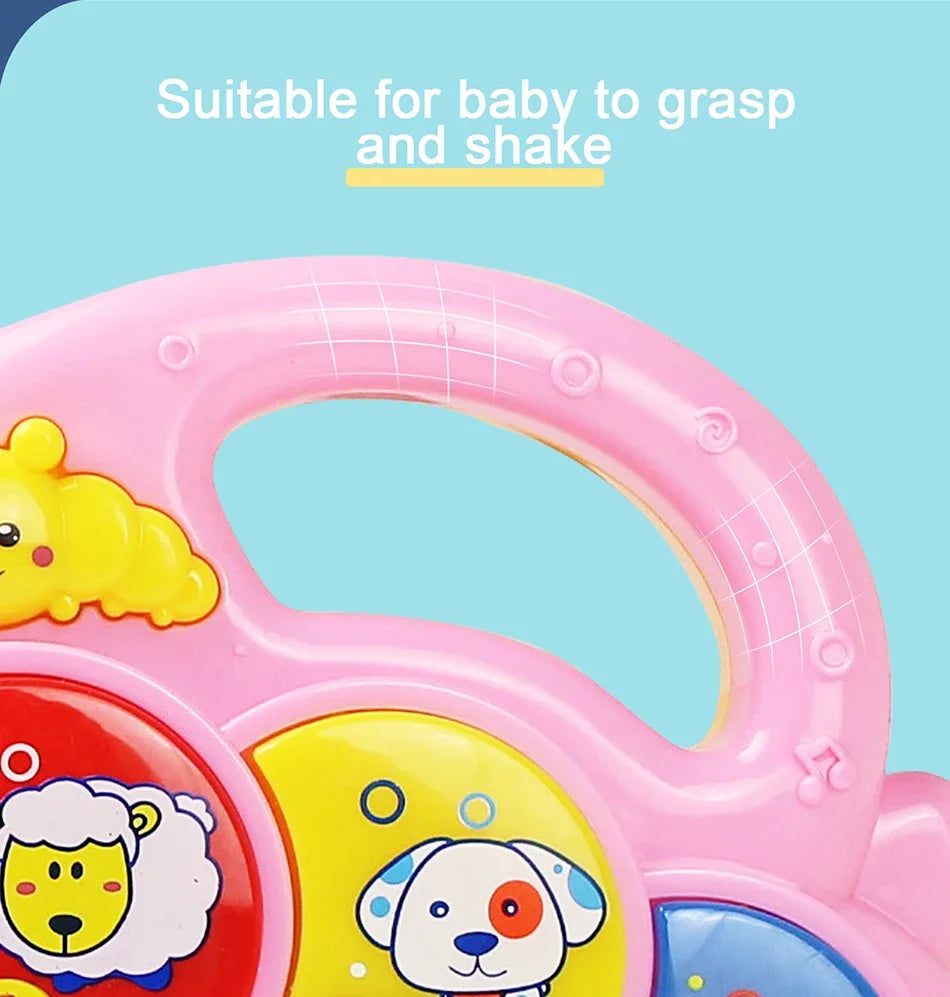 Baby-Musikspielzeug mit Tierklang, Kinder-Klaviertastatur, elektrisches blinkendes Musikinstrument, frühes Lernspielzeug für Kinder