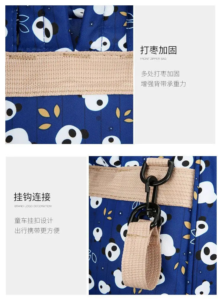 Mama Wickeltaschen Babybett Mutter Große Kapazität Windel Milchflasche Rucksäcke mit Wickelunterlage Praktische Baby-Stilltaschen Geschenk