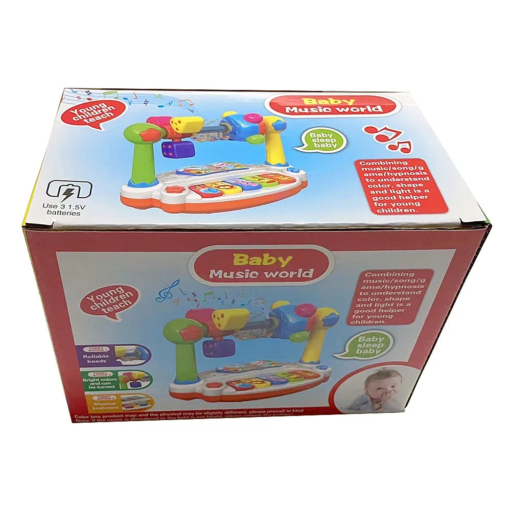 Kinder Rotierende Musik Klavier Tastatur mit Licht Sound Baby Klavier Spielzeug Musik Spielzeug für Kleinkinder Frühe Pädagogische Musik Spielzeug Geschenke
