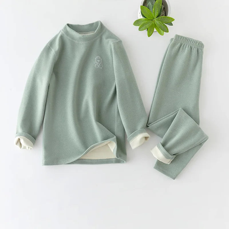 3-14 Jahre Kinder Kleidung Sets Herbst Winter Thermo-unterwäsche Anzug Mädchen Jungen Pyjama Sets Teenager Kleidung Keine Spur warme Nachtwäsche