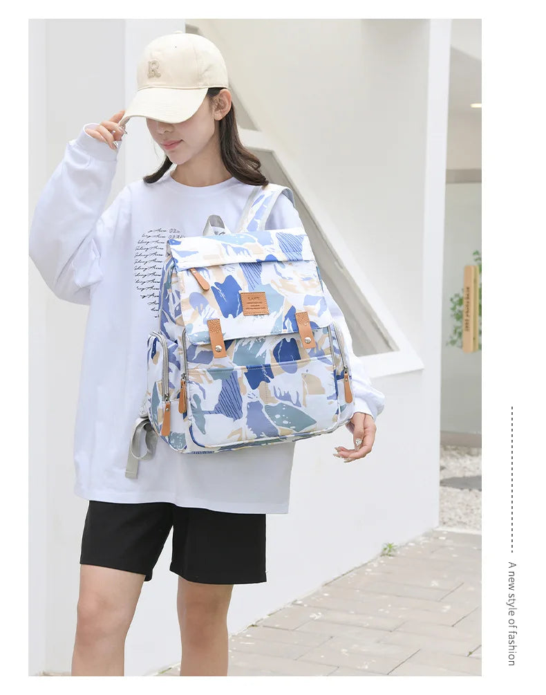 Mama Tasche Nylon gedruckt Mode multifunktion ale Mutter und Baby Taschen gehen Baby Reisen große Kapazität Mutter Tasche Wickelt aschen bebe